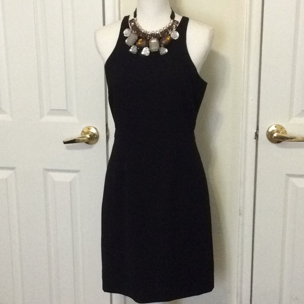 J Crew Black Crepe Dress